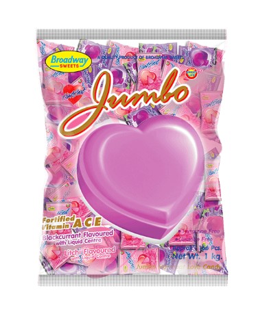 Jumbo Hartbeat Love Candy Blackcurrant & Litchi 1 kg